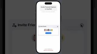 Concept Invite friends in SwiftUI [upl. by Rockafellow81]