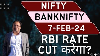 Nifty Prediction and Bank Nifty Analysis for Wednesday  7 February 24  Bank NIFTY Tomorrow [upl. by Bernadina]