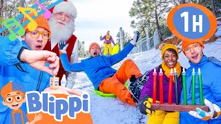 Blippi and Meekahs Holiday Song Marathon 1 Hour Nonstop Winter Christmas Hanukkah Songs [upl. by Erreit]