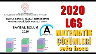 2020 LGS MATEMATİK SORULARI VE ÇÖZÜMLERİ [upl. by Lunn]