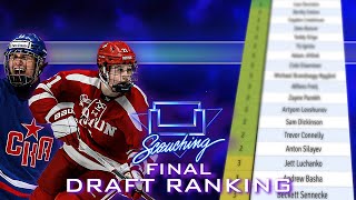 FINAL NHL DRAFT RANKINGS Scouching Live [upl. by Enwahs]