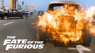 Dom vs Raldo opening race FATE of the FURIOUS 8  49 Chevy Fleetline vs 56 Ford Fairlane [upl. by Renick434]