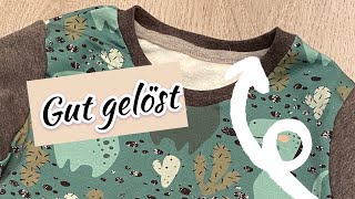 Effiziente Nähtricks 😳 nachträglich Pulli einfassen Pullover nähen für Anfänger leicht gemacht [upl. by Aicilaf]