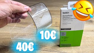 40€ Apple Belkin Panzerglas vs 10€ ROXX Glas  iPhone 16 Pro [upl. by Varion]