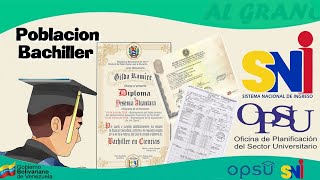 OPSU SNI 2024 Poblacion bachiller [upl. by Suidaht]