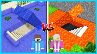 MIPAN amp ZUZUZU BATTLE BUAT RUANGAN RAHASIA LAVA VS AIR DI MINECRAFT SURVIVAL KEREN BANGET [upl. by Avad837]