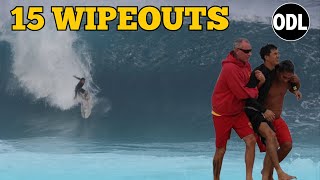 Serious INJURY At Pipeline This Morning  15 Wipeouts Over Shallow Reef [upl. by Ainsworth255]