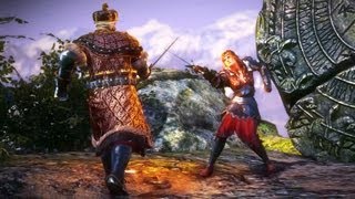 King Henselt Meets Saskia the Dragonslayer Prelude to War Witcher 2  Fight in Aedirn [upl. by Anilocin782]