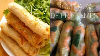 NEMS  ROULEAUX DE PRINTEMPS  egg rolls  spring rolls  spring rolls recipe  rolls [upl. by Carolin]