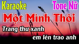 Một Mình Thôi Karaoke Tone Nữ Karaoke Lâm Organ  Beat Mới [upl. by Nitsug]