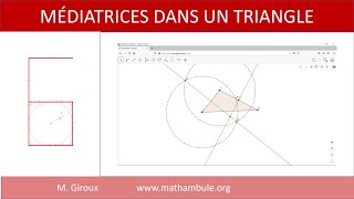 64 médiatrices dans un triangle avec Geogebra [upl. by Solitta]