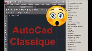 00 Formation AutocaD  Mettre linterface classique  Espaces de travail [upl. by Lleda]