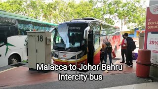 Malacca to Johor Bahru intercity bus [upl. by Ahsina]