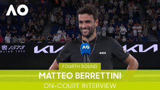 Matteo Berrettini OnCourt Interview 4R  Australian Open 2022 [upl. by Collimore]