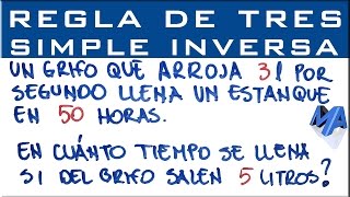 Regla de tres Simple Inversa  Ejemplo 2 [upl. by Lakin]