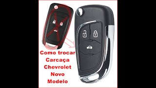 Troca carcaça chave canivete Chevrolet Onix Prisma Cruze Cobalt Sonic Spin [upl. by Alleris]