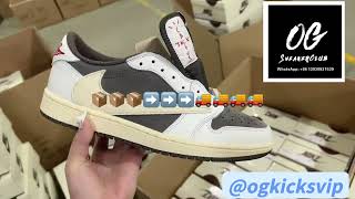 INSANELY BEST REPLICA TRAVIS SCOTT REVERSE MOCHA JORDAN 1 LOW  OG SNEAKER FACTORY [upl. by Shiroma]