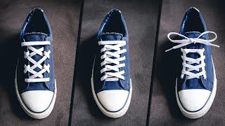 5 Beautiful ways to tie you laces  creative shoes lace styles  how to lace converse  lace up [upl. by Neleag]