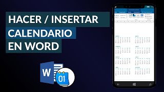 Cómo Hacer o Insertar un CALENDARIO en Word  Así de Fácil [upl. by Trout]