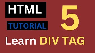 Learn Div tag in HTMLhtmltutorial divtag [upl. by Natlus]