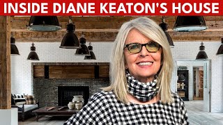 Diane Keaton Brentwood Rustic House  INSIDE Diane Keatons Brentwood Mansion in LA Interior Design [upl. by Asyal]