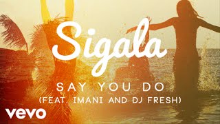 Sigala  Say You Do Official Audio ft Imani Williams DJ Fresh [upl. by Darryl]