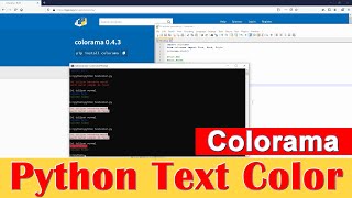 Python Text Color Menggunakan Colorama [upl. by Adehsor]