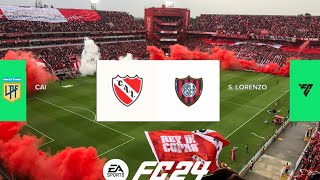 EA FC24 Independiente vs San Lorenzo por la Fecha 9 de la LPF [upl. by Nagad]