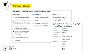 Notion Content Planner Template with Partnership Management [upl. by Olinad510]