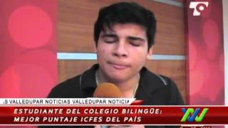 Estudiante del colegio Bilingüe de Valledupar obtuvo el mejor puntaje Icfes de Colombia [upl. by Hanover]