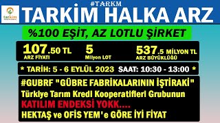 TARKM TARKİM HALKA ARZ quotAZ LOTLU MİNİKquot [upl. by Adiazteb864]