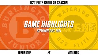 Game Highlights Burlington Jr Barracudas vs Waterloo Jr Ravens [upl. by Howe]