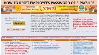 How to reset employees Password in shalarth [upl. by Macrae]