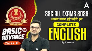 All SSC Exams 2025 Complete English Class  Basic To Advance  Class 11 By Shanu Sir [upl. by Medorra]