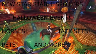 NEW SPOILERS IN STAR STABLE HALLOWEEN EVENT HORSES PETS TACK SETS AND MORE [upl. by Auqinahs]