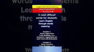 words meaning  learn English  English language  words sentence [upl. by Casi445]