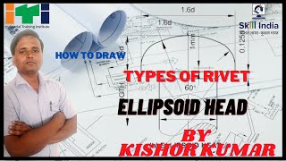 Ellipsoid head Rivet I Draw the Ellipsoid head Rivet I Ellipsoid head Rivet drawing II In Hindi II [upl. by Bruell767]