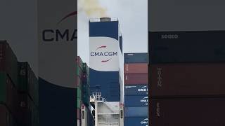 Departure of Large CMA CGM Vessel [upl. by Leiand]