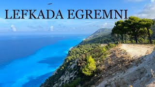 EGREMNI BEACH  Lefkada  Greece drone view [upl. by Onibas]