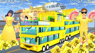 yuta mio bocil kaya punya mobil serba emas dan mewah  SAKURA SCHOOL SIMULATOR [upl. by Vergos379]