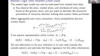 Week 9 Generalized Extreme Value Models  Video 4 Empirical Considerations [upl. by Bergeron]