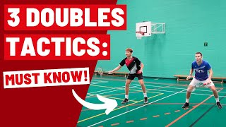 3 Doubles Tactics Everyone Should Use  Badminton Strategy [upl. by Akinirt]