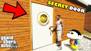 Franklin Opened THE SECRET DOOR of Franklins House in GTA 5  SHINCHAN and CHOP [upl. by Narib]