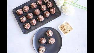 KUGLICE OD ČOKOLADE I ORAHA  LASTINO GNIJEZDO  ČOKOLADNE BOMBICE  CHOCOLATE AND WALNUTS BALLS [upl. by Yntrok]