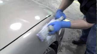 DIY How To Fix Dents In Your Car Spread Body Filler and Block Sand [upl. by Ainej]