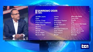 Carlo Conti annuncia i big di Sanremo 2025 [upl. by Adin]