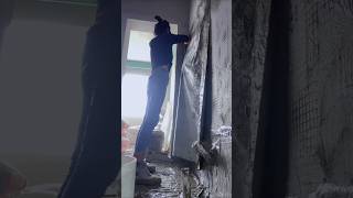 Polypropylene cloth wall waterproofing process [upl. by Imelda]