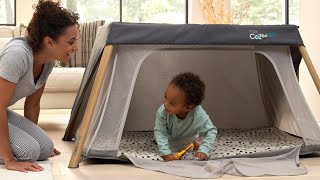 Tutti Bambini CoZee Go 3in1 Bassinet Travel Cot amp Playpen Explainer Video [upl. by Aterg]