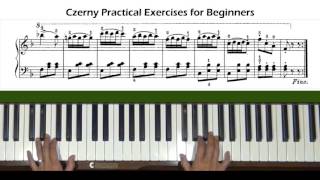 Czerny Practical Exercises for Beginners Op 599 No 56 Piano Tutorial [upl. by Lorilee]