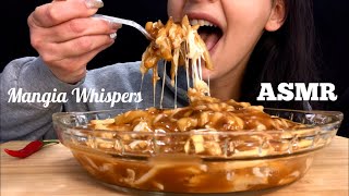 ASMR  EATING CHEESY POUTINE MUKBANG WHISPER  MANGIA WHISPERS 먹방 [upl. by Simonne]